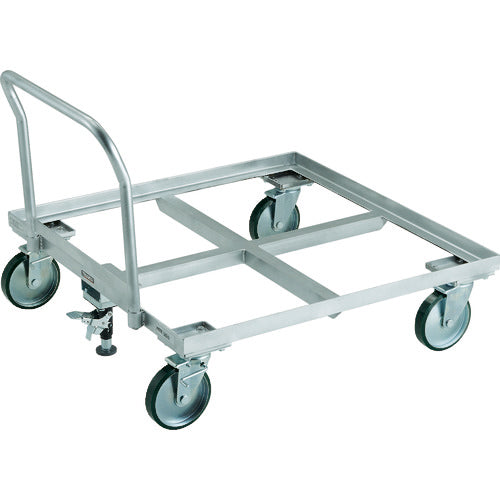TRUSCO パレット台車 1t用 1100×1100mm ハンドル/ストッパー付