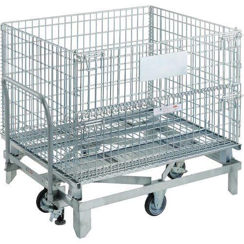 TRUSCO ネットパレット台車 1012用 Lストッパー付 ハンドル付