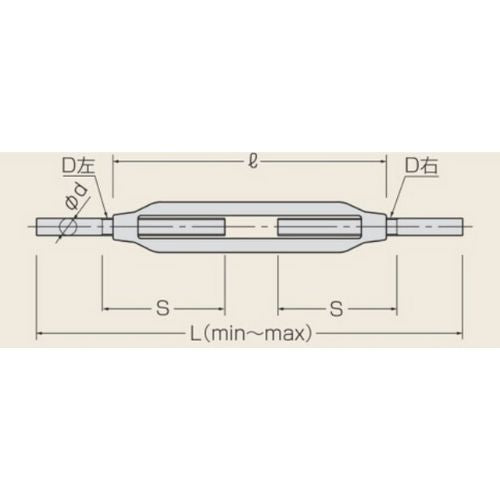 コンドーテック 枠式ターンバックル(ストレートセット)ユニクロメッキ