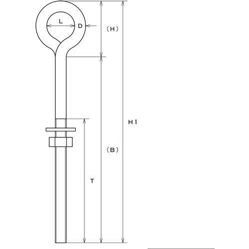 水本 ステンレス ウルトラロングアイボルト(ミリネジ) 捻子径