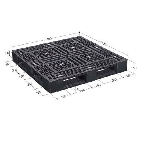 日本プラパレット 高強度 プラスチックパレット(片面四方差し) 11型 15.6kg【送料無料】