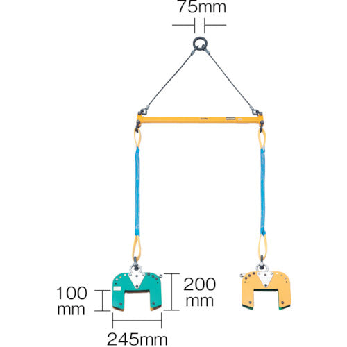 スーパー 木質梁専用吊クランプ天秤セット ｜トラック資材・用品の激安
