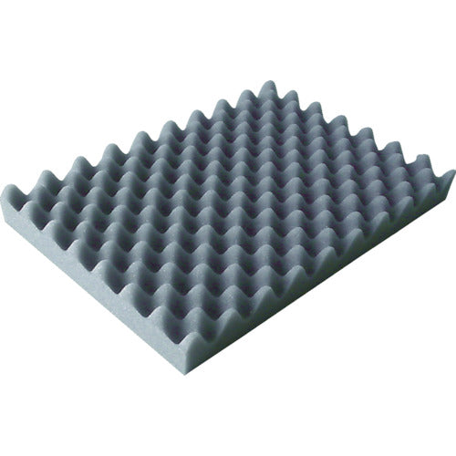 TRUSCO 波状加工ウレタンスポンジシート ソフト 30mm 1m×1m 黒