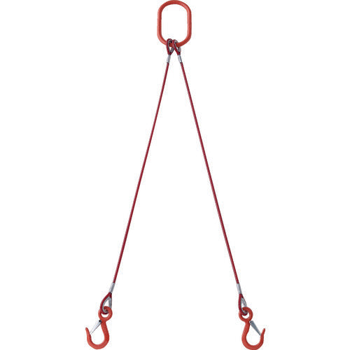 TRUSCO 【2本吊】玉掛ワイヤーロープスリング（アルミロックタイプ）