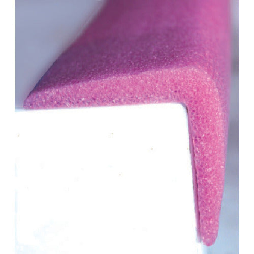 ワニ印　コーナーガード　Ｌ型ショックレス５０　ピンク　１．７ｍ　１００本入り