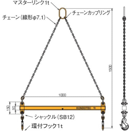 コンドーテック KT吊てんびん 1t用(セット品)