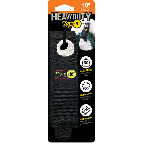 ＷｒａｐーＩｔ　フック付ストラップＨＥＡＶＹーＤＵＴＹ　１０インチ（３本入り）