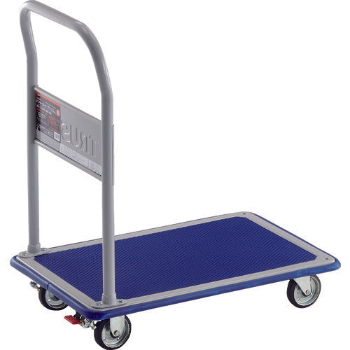 ＴＲＵＳＣＯ　プレス製台車　ドンキーカート　固定式７４０×４８０　ストッパー付