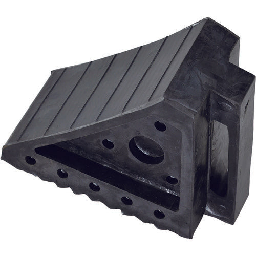 緑十字　タイヤストッパー　乗用車用（４ｔ車迄）　Ｈ１４５×Ｗ１００×Ｄ１９５ｍｍ　合成ゴム製