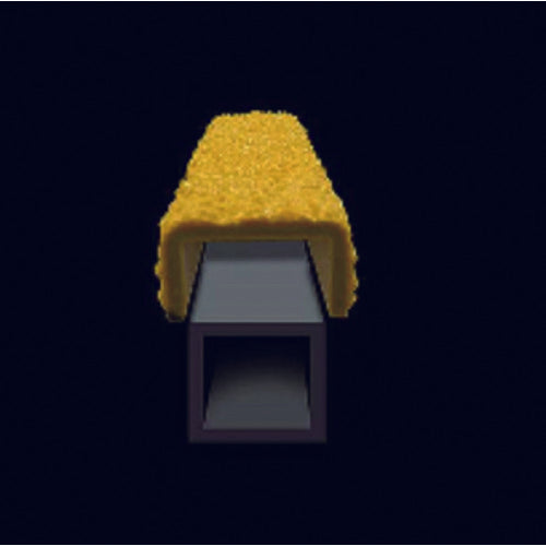 セーフガード　はしご用滑り止めカバー　２５×２５×４０５ｍｍ　角型　黄