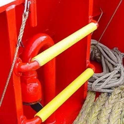 セーフガード　はしご用滑り止めカバー　Ф２５×４０５ｍｍ　ラウンド型　黄