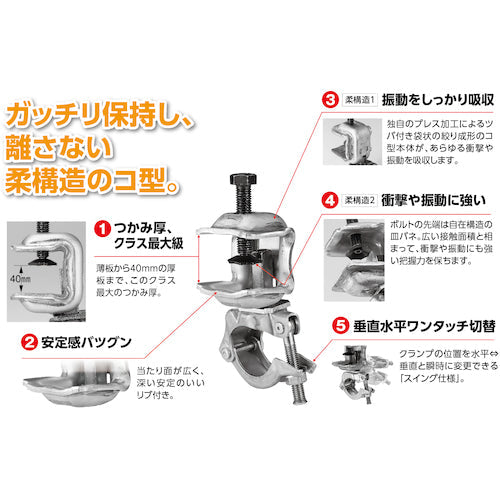 ＫＳ　ＫＳコ型クランプスイング固定型