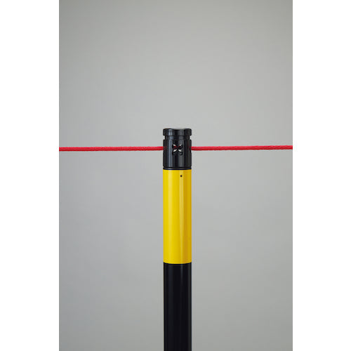 緑十字　２ＷＡＹスタンド（チェーンスタンド）　ＲＣＳ−１ＴＲ　高さ９６０ｍｍ　黄／黒