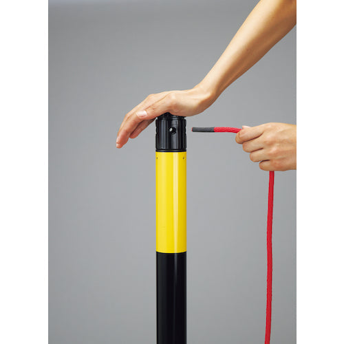 緑十字　２ＷＡＹスタンド（チェーンスタンド）　ＲＣＳ−１ＴＲ　高さ９６０ｍｍ　黄／黒