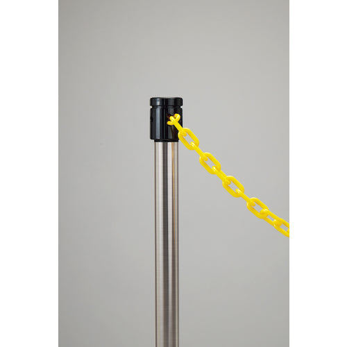 緑十字　２ＷＡＹスタンド（チェーンスタンド）　ＲＣＳ−１ＳＬ　高さ９７２ｍｍ　黄／黒　ステンレス製