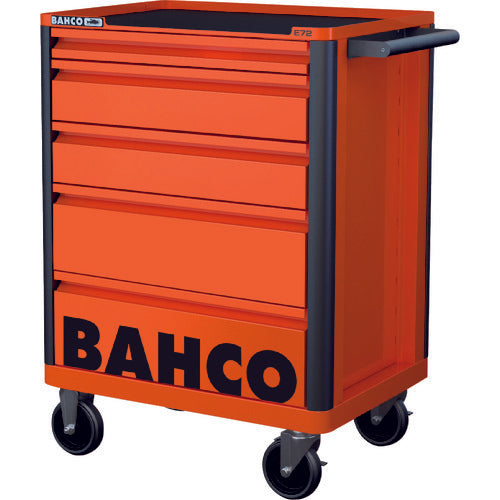 ＢＡＨＣＯ　スチール製ワゴン　ツールストレージエントリー　オレンジ　５段