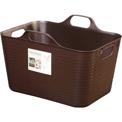 ヒマラヤ化学　ハッピーバケット　角　１５０８　Ｍ型　ブラウン　４５８×３６０×３０６