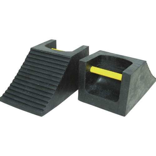 ＩＷＡ　車輪止め　黒　光る取手付　小　２００×１００ｍｍ