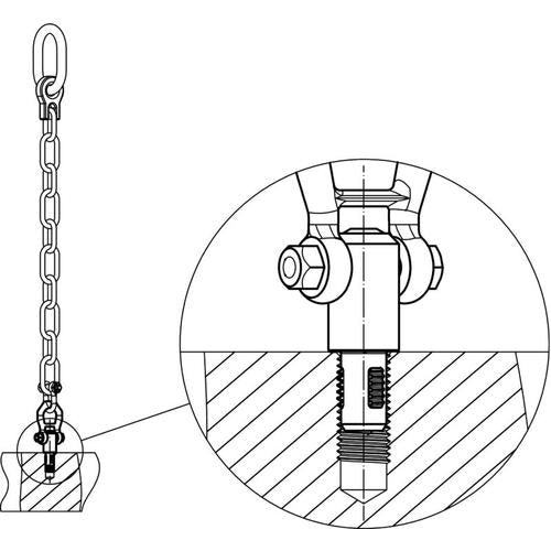 HALDER ネジ山クランプ式リフティング・ピン 熱処理鋼