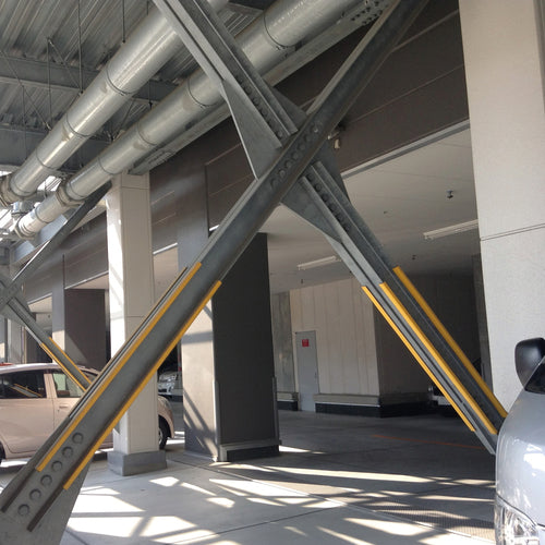 緑十字　ショックレスガード（Ｈ鋼用緩衝材）　適応幅１４〜１６ｍｍ　グレー　全長１ｍ　ショックレスガード−２５ＧＬ