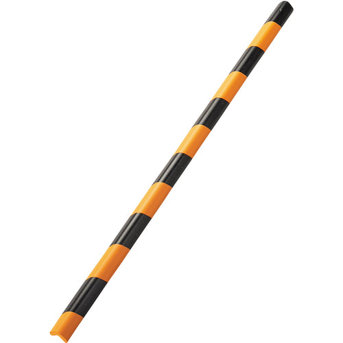 緑十字　トラ柄コーナー用ガードクッション　Ｌ型タイプ　黄／黒　ＣＧＬ−Ｍ−ＴＲ　３４×３４×９００ｍｍ　裏テープ付