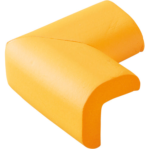 緑十字　コーナー用ガードクッション　Ｖ型タイプ　イエロー　７０×７０×４４ｍｍ　裏テープ付