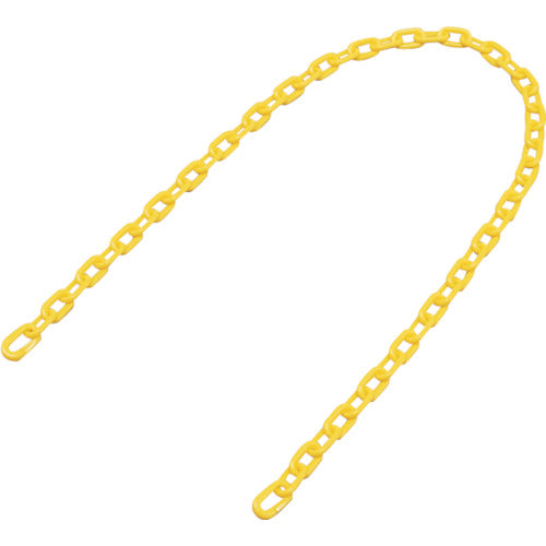 緑十字　プラスチックチェーン　黄　ＰＴ−６１２Ｙ　長さ１．２ｍ　線径６ｍｍΦ　ポリエチレン