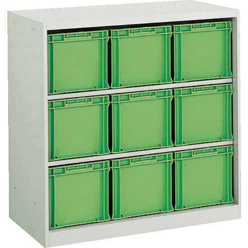 ＴＲＵＳＣＯ　コンテナラックケース　バンラックケース　ＣＦ型　Ｆ－３ＧＲＸ９個付