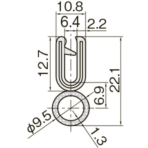 ＩＷＡＴＡ　クッション　トリムシール　３１００−Ｃシリーズ　（１Ｍ）　６．４ｍｍ用