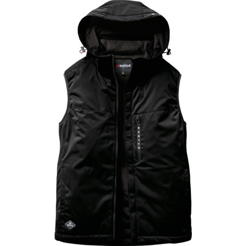 ＢＵＲＴＬＥ　ストレッチフーディ防寒ベスト３２６４−３５−Ｍブラック