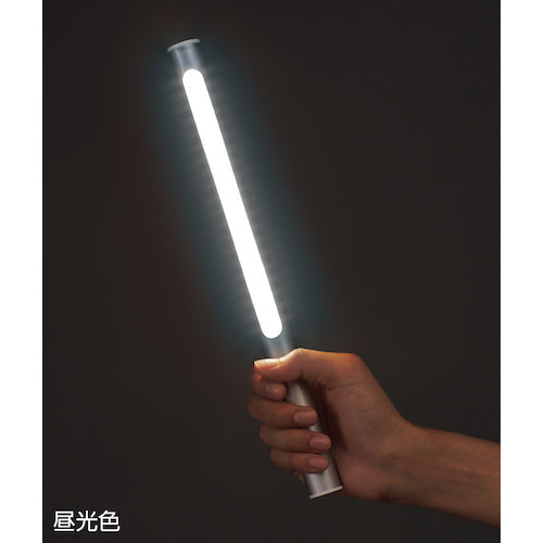 緑十字　ＬＥＤライト　ＬＥＤ　Ｍａｇｉｃ　Ｗａｎｄ（マジックワンド）　シルバー　２２Φ×３０６ｍｍ　充電式