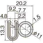 ＩＷＡＴＡ　クッション　トリムシール　４１００−Ａシリーズ　（１Ｍ）　４．８ｍｍ用