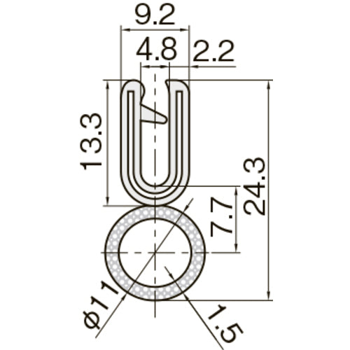 ＩＷＡＴＡ　クッション　トリムシール　４１００−Ｃシリーズ　（５Ｍ）　４．８ｍｍ用