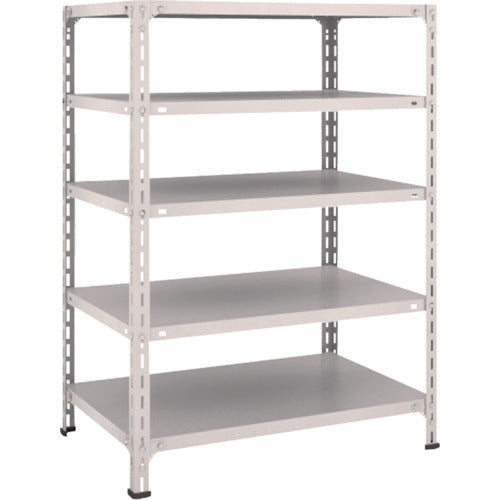 ＴＲＵＳＣＯ　スチールラック　軽量棚開放型　Ｗ８７５ＸＤ６００ＸＨ１２００　５段　ネオグレー
