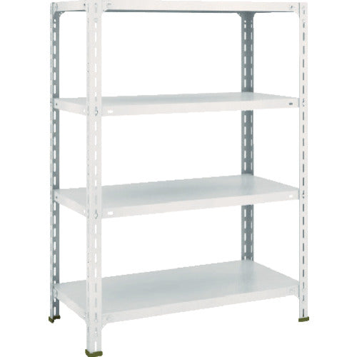 ＴＲＵＳＣＯ　スチールラック　軽量棚開放型　Ｗ８７５ＸＤ４５０ＸＨ１２００　４段　ネオグレー