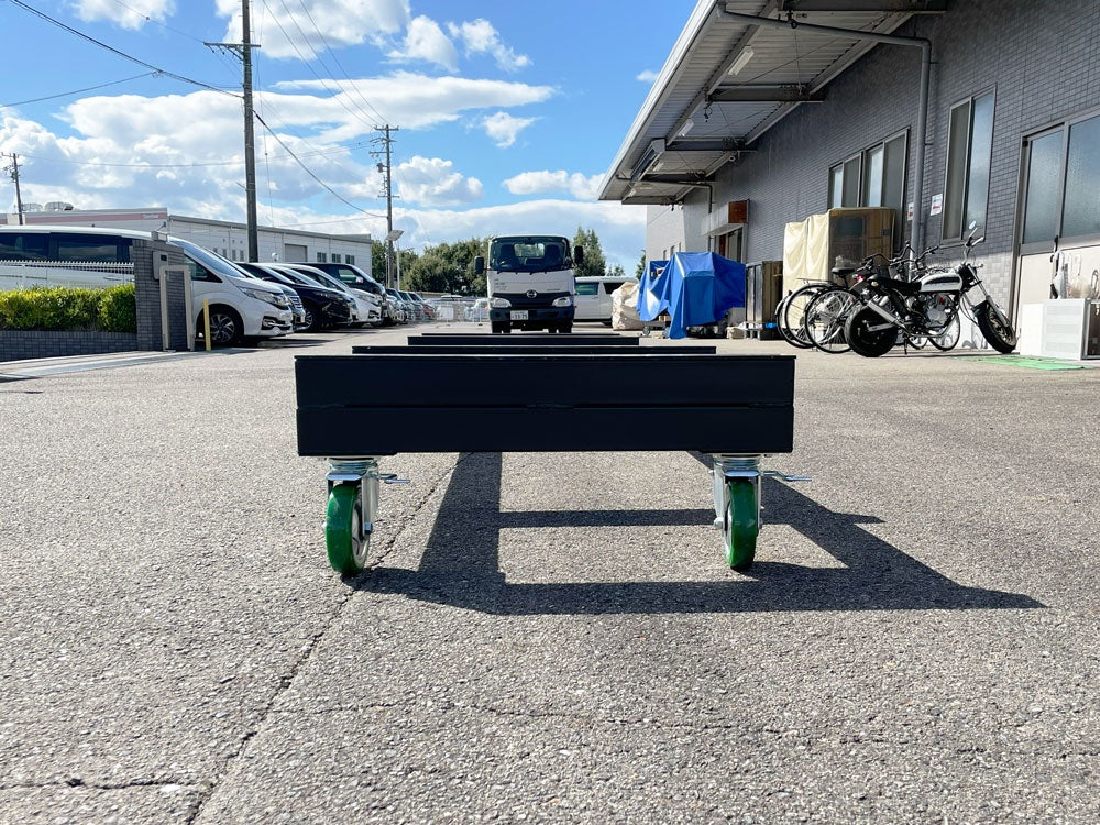 【特大】長尺台車 （長尺パレット・鋼材・建材運搬に最適 D2700㎜×W800㎜×H360㎜ 耐荷重1000kg）