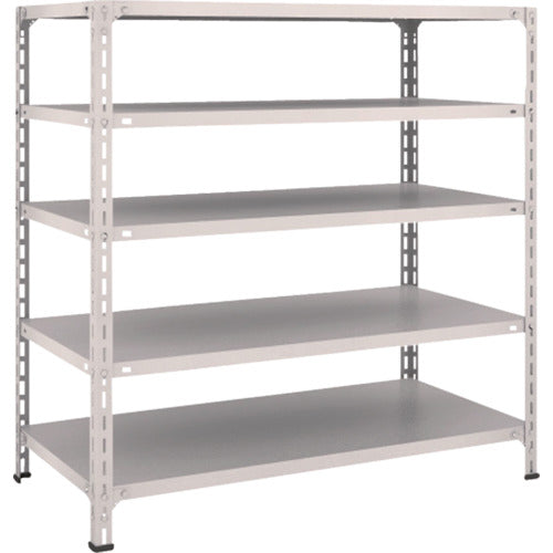 ＴＲＵＳＣＯ　スチールラック　軽量棚開放型　Ｗ１２００ＸＤ６００ＸＨ１２００　５段　ネオグレー