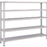 ＴＲＵＳＣＯ　スチールラック　軽量棚開放型　Ｗ１５００ＸＤ３００ＸＨ１２００　５段　ネオグレー