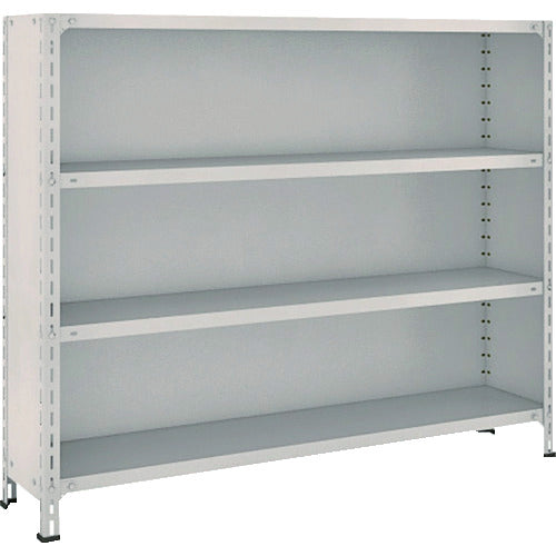 ＴＲＵＳＣＯ　スチールラック　軽量棚背板・側板付　Ｗ１５００ＸＤ３００Ｘ１２００　４段　ネオグレー