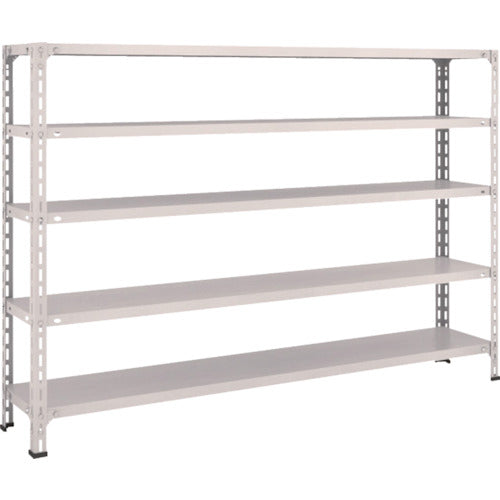 ＴＲＵＳＣＯ　スチールラック　軽量棚開放型　Ｗ１８００ＸＤ３００ＸＨ１２００　５段　ネオグレー