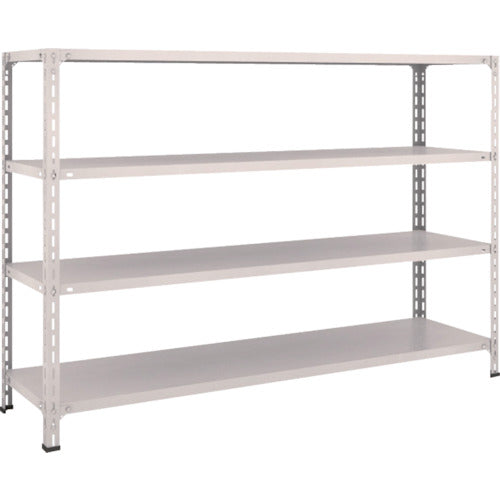 ＴＲＵＳＣＯ　スチールラック　軽量棚開放型　Ｗ１８００ＸＤ４５０ＸＨ１２００　４段　ネオグレー