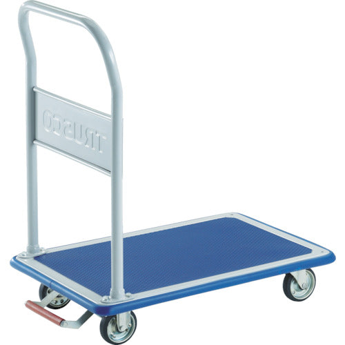 ＴＲＵＳＣＯ　プレス製台車　ドンキーカート　固定式１２２５×７７５　ピン式固定車ストッパー付
