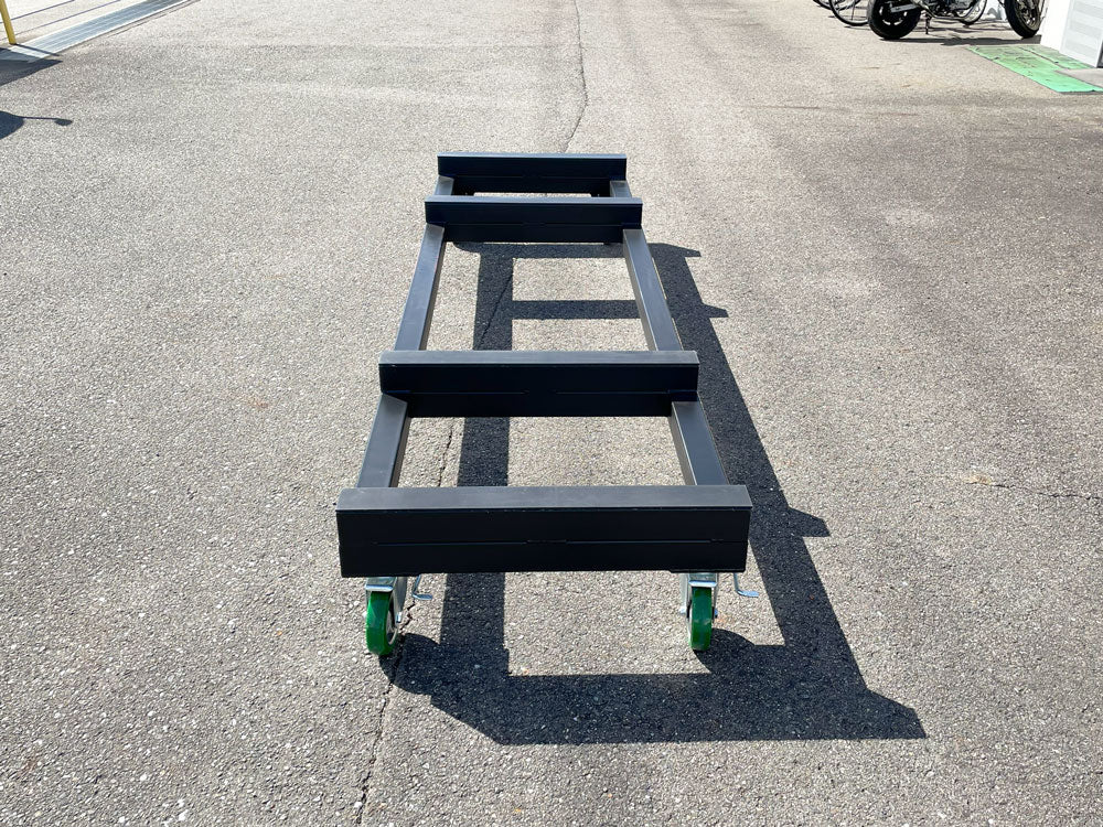 【特大】長尺台車 （長尺パレット・鋼材・建材運搬に最適 D2700㎜×W800㎜×H360㎜ 耐荷重1000kg）