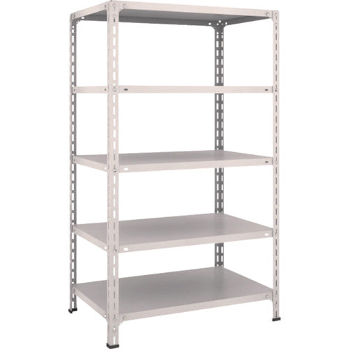 ＴＲＵＳＣＯ　スチールラック　軽量棚開放型　Ｗ８７５ＸＤ６００ＸＨ１５００　５段　ネオグレー