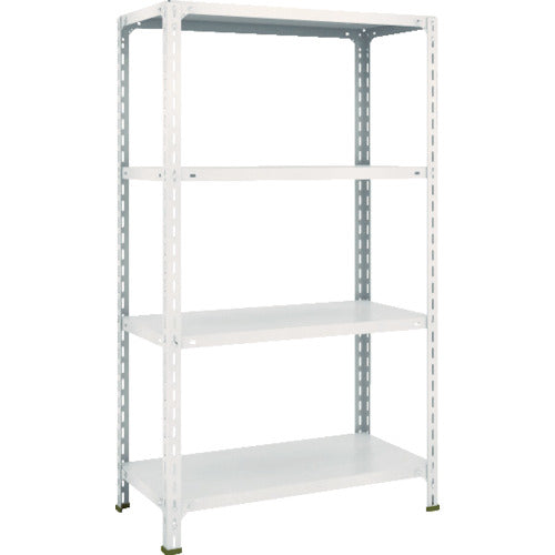ＴＲＵＳＣＯ　スチールラック　軽量棚開放型　Ｗ８７５ＸＤ４５０ＸＨ１５００　４段　ネオグレー