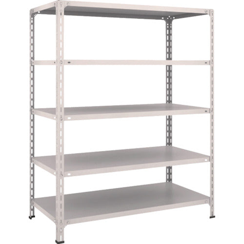 ＴＲＵＳＣＯ　スチールラック　軽量棚開放型　Ｗ１２００ＸＤ６００ＸＨ１５００　５段　ネオグレー