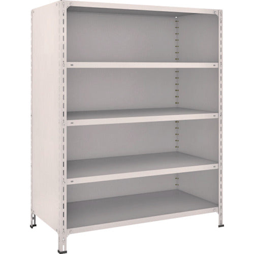 ＴＲＵＳＣＯ　スチールラック　軽量棚背板・側板付　Ｗ１２００ＸＤ６００Ｘ１５００　５段　ネオグレー