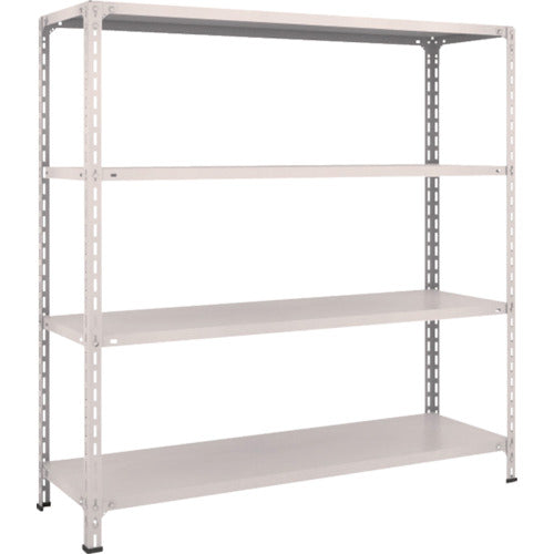 ＴＲＵＳＣＯ　スチールラック　軽量棚開放型　Ｗ１５００ＸＤ４５０ＸＨ１５００　４段　ネオグレー