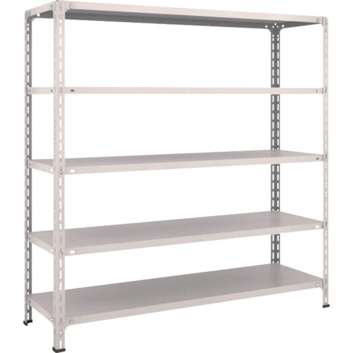ＴＲＵＳＣＯ　スチールラック　軽量棚開放型　Ｗ１５００ＸＤ４５０ＸＨ１５００　５段　ネオグレー