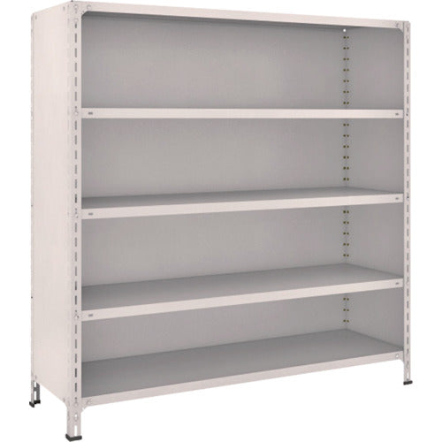 ＴＲＵＳＣＯ　スチールラック　軽量棚背板・側板付　Ｗ１５００ＸＤ４５０Ｘ１５００　５段　ネオグレー